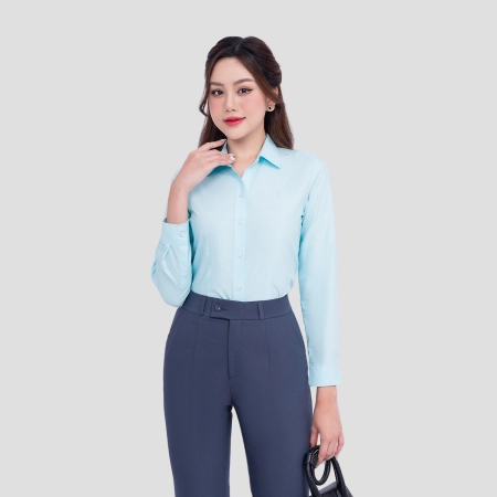 Áo sơ mi nữ công sở thiết kế dài tay form rộng nhiều màu Thái Hòa ASW0101-R01