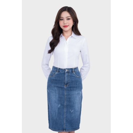 Áo sơ mi nữ các màu Thái Hòa thiết kế dài tay công sở vải cotton cao cấp 23ASW-102