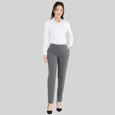 Quần âu nữ dáng dài hai ly ống đứng phong cách công sở form regular QAW2016-R03